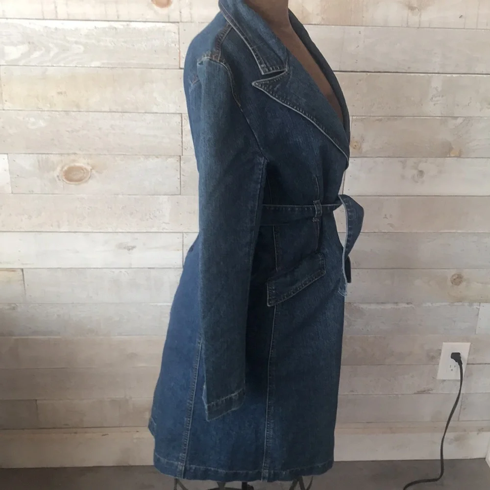 Denim trench coat - Picture 3 of 7